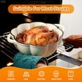 thumbnail image 6 of Hawsaiy 4.5 QT Pumpkin Shaped Cast Iron Dutch Oven, 360° Uniform Heating, Enameled Cast Iron Pot with Lid, Suitable for Most Stoves, Festive Cookware, Cream, 6 of 8