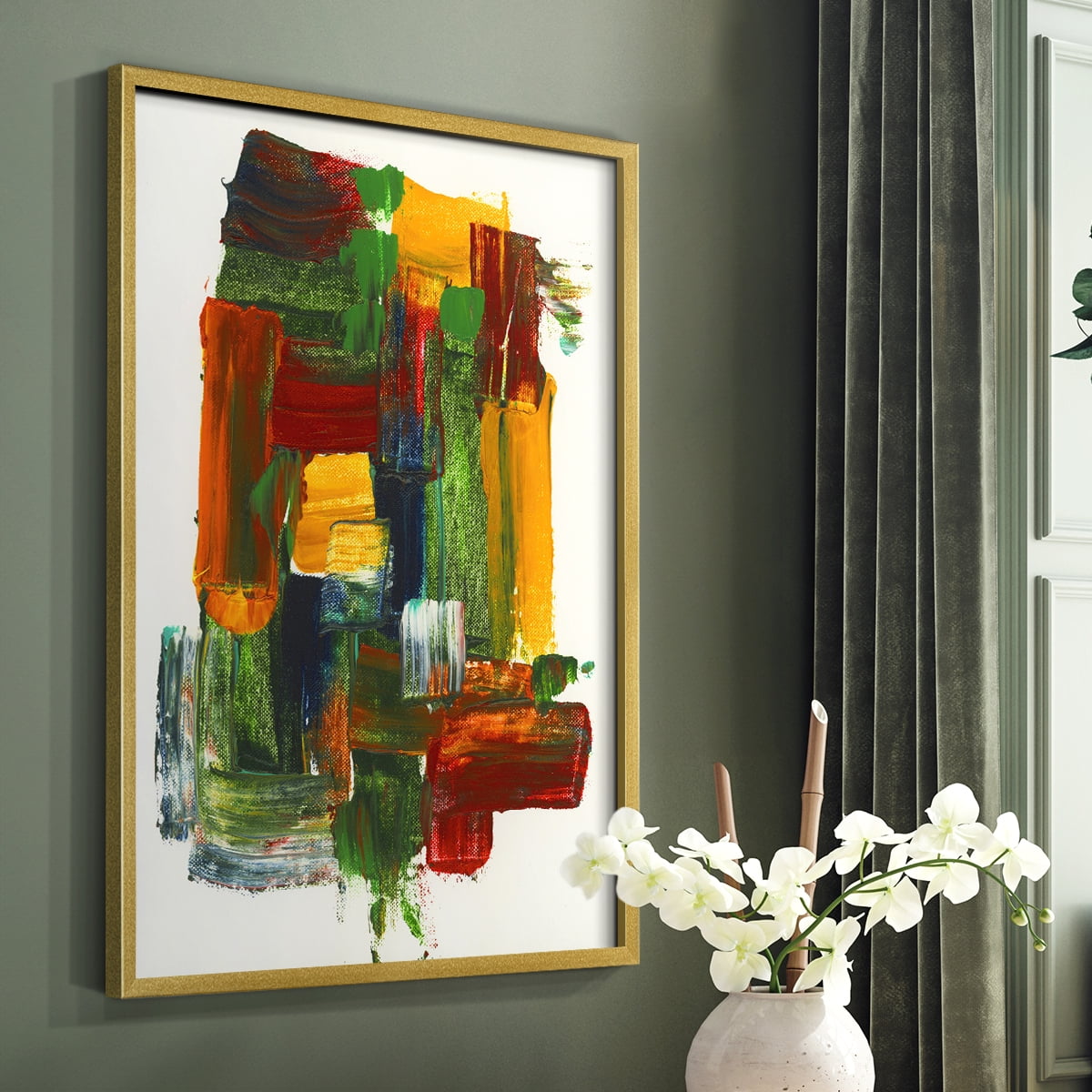 Abstract II in Paper Solid Wood 8 x 10 Framed Print