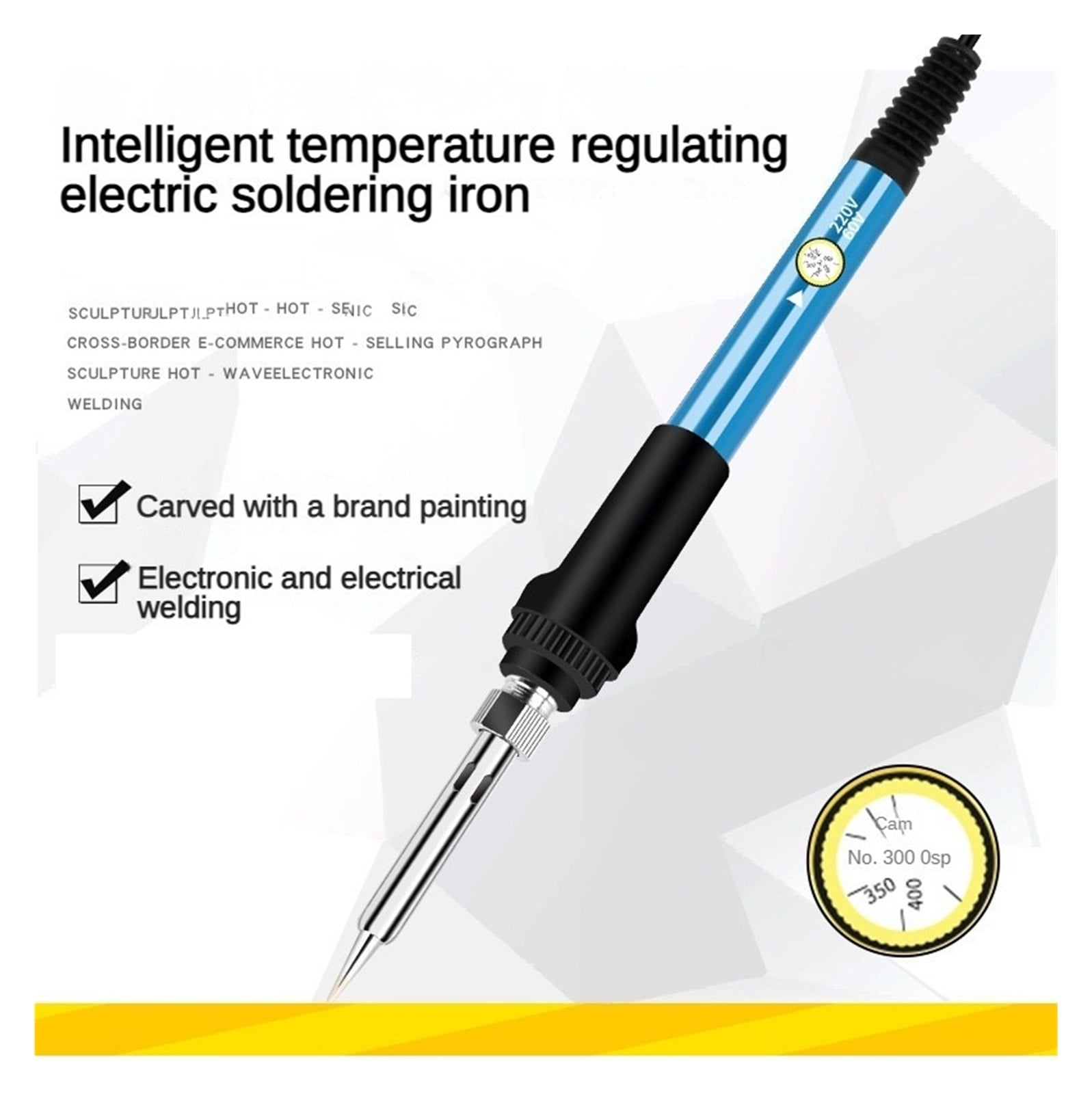 Electric Soldering Iron,Temperature Electric With Display Handle Professional Temperature Inner-heated Adjustable Pen Tools, Soldering Iron Welding