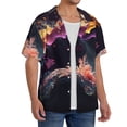 thumbnail image 2 of Gukieu Explosive Fluid Splash Art Print Men's Short-sleeved Shirts, Button-down Pocket Shirts, T-shirts, Beach Vacation Travel Summer Clothing-XX-Large, 2 of 5
