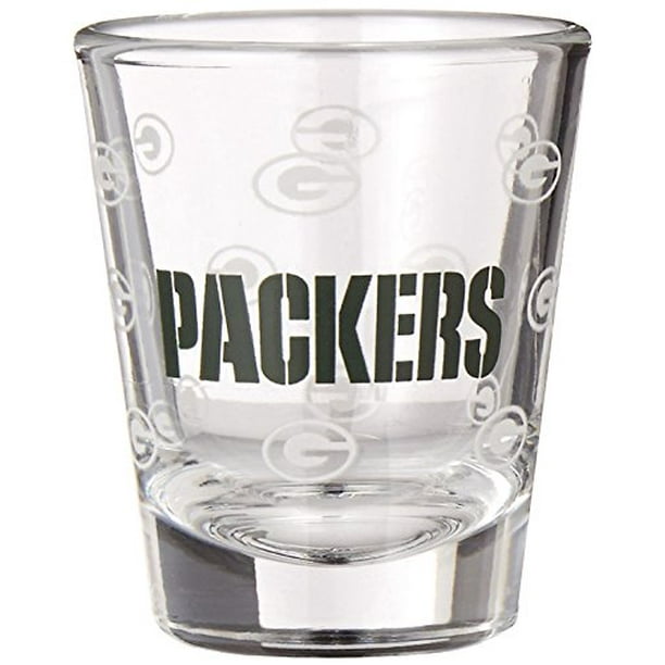 Boelter Brands Nfl Set Of 2 Green Bay Packers 2 Ounce Shot Glasses Color Team Name On Front Logos Etched Around Glasses Walmart Com Walmart Com