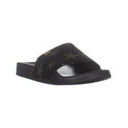 Womens Michael Michael Kors Sia Slide Sandals, Black/Pale Gold