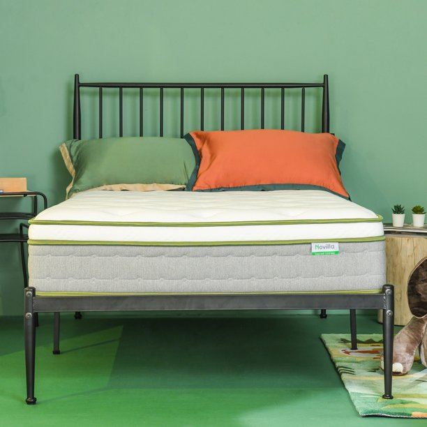 Novilla Serenity 10 inch Gel Memory Foam Innerspring Hybrid Mattress Cool Sleep, Full Mattress
