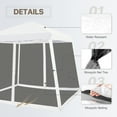 thumbnail image 5 of COOS BAY 10' x 10' Slant Leg Pop up Canopy Tent w/ Mosquito Netting (White), 5 of 7