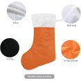 thumbnail image 3 of Coolnut 17.7 Inch Christmas Stockings, Plain Orange-red Solid Color Presonalized Large Stocking Sock for Family Holiday Xmas Party Decorations 1PC, 3 of 7