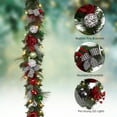 thumbnail image 3 of Acekid 6 Ft Prelit Artificial Christmas Wreath with 20 LED Lights, 3 of 9