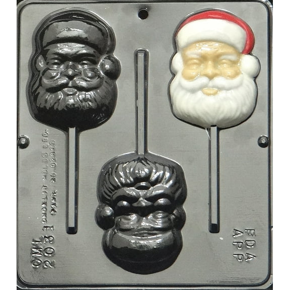 2031 Santa Face Pop Lollipop Chocolate Candy Mold