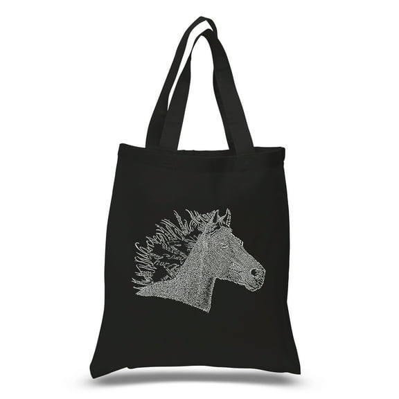LA Pop Art Small Word Art Tote Bag - Horse Mane