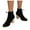 Black, variant on Women's Retro Black Lace Up Ankle Boots Chunky High Heel Suede Mid Calf Combat Booties Lightweight Non Slip Fall Boots