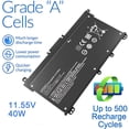 thumbnail image 5 of HT03XL Rechargeable Battery for HP Pavilion 15-CD 15-DA HSTNN-DB8R L11421-2D2 VA, 5 of 6