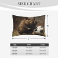 thumbnail image 4 of Naloa Football Loving Hamster Pillowcase, Throw Pillowcase, Wrinkle-Free, Stain-Resistant with Hidden Zipper for Bedroom Sofa-20"x30", 4 of 6