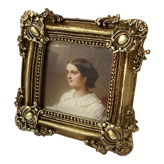 Square Picture Frame Antique Photo Frame Decorative Photo Frames Display Christmas Holiday Home Bedroom Decor Ornaments Multi
