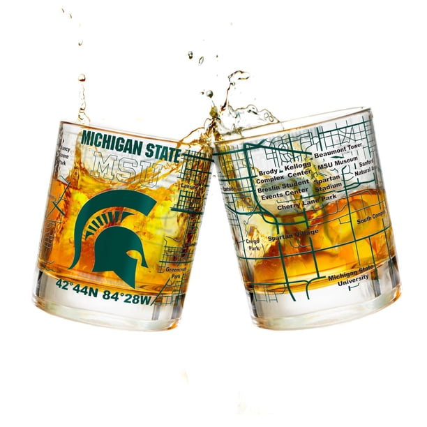 Set de vasos para whisky Greenline Goods Michigan State Univ