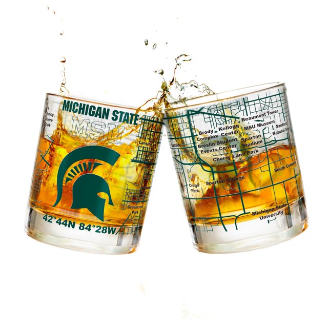 Set de vasos para whisky Greenline Goods Michigan State Univ