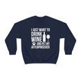 thumbnail image 2 of I want to drink wine and pet my Affenpinscher Unisex Sweatshirt S-2XL, 2 of 9