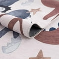 thumbnail image 5 of Hauteloom Libra Living Room, Bedroom Machine Washable Area Rug - Dinosaur, Car - Beige, Brown, Terracotta - 7'10" x 10'2", 5 of 8