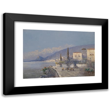 Georg Fischhof 14x11 Black Modern Framed Museum Art Print Titled - Motive from Capri
