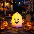 thumbnail image 5 of Halloween Ghost Lantern Flameless Candle - Safe Atmospheric Decor for Home Halloween Decor,White #2, 5 of 6