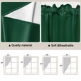 thumbnail image 3 of Pure Olive Green Kitchen Window Curtains, Swag Curtains Valance for Bedroom Living Room Bathroom, Simple Solid Color Rod Pocket Window Treatment Curtain Block Drapes 2 Panels 36"x63", 3 of 9