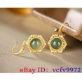 thumbnail image 5 of EOEMY Green Jade Earrings 925 Silver Women Carved Jewelry Natural Gemstone, 5 of 6