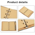 thumbnail image 5 of Uxcell 6 Ring Binder Cover, 2 Pack A7 kraft Leather Notebook Binder Mini Refillable Loose Leaf Personal Planner with 50 Sheets Paper, Dark Green / Brown, 5 of 7