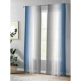 thumbnail image 4 of Sheer Curtains 108 inches Long, Abstract Lake Blue Gray Gradient Ombre Light Filtering Sheer Window Curtains Rod Pocket Voile Drapes for Bedroom Living Room, 52"W x 108"L 2 Panels, 4 of 7