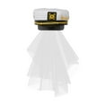 thumbnail image 2 of Gorra de marinero de novia con velo, accesorio de disfraz con bordado de ancla para mujer Estilo B, 2 of 8
