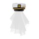 thumbnail image 2 of Gorra de marinero de novia con velo, accesorio de disfraz con bordado de ancla para mujer Estilo B, 2 of 8