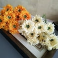 thumbnail image 7 of Bouquet Orange - Leaveforme 5Pcs Sunflowers Artificial Flowers Long Stem Sunflower Arrangement Fall Faux Flower Decorations for Home Wedding Birthday, 7 of 7