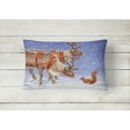 thumbnail image 2 of Carolines Treasures ASA2173PW1216 Reindeer and Squirrel Fabric Decorative Pillow 12H x16W multicolor, 2 of 3