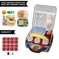 thumbnail image 5 of Red and Yellow Tie Dye Pattern Insulated Lunch Bag Teens,Lunch Box for Men Women for Work,Picnic or Travel,10.2x9.5x4.3 Inches,8 Can Capacity, 5 of 6