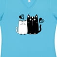 thumbnail image 4 of Inktastic Valentines Day Cat Couple Women's V-Neck T-Shirt, 4 of 5