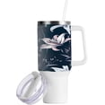 thumbnail image 2 of GZHJMY Graffiti Lily Pattern Stainless Steel Vacuum Insulated Mug, Insulated Straw Mug with Handle, Reusable Insulated Travel Mug, 2 of 7