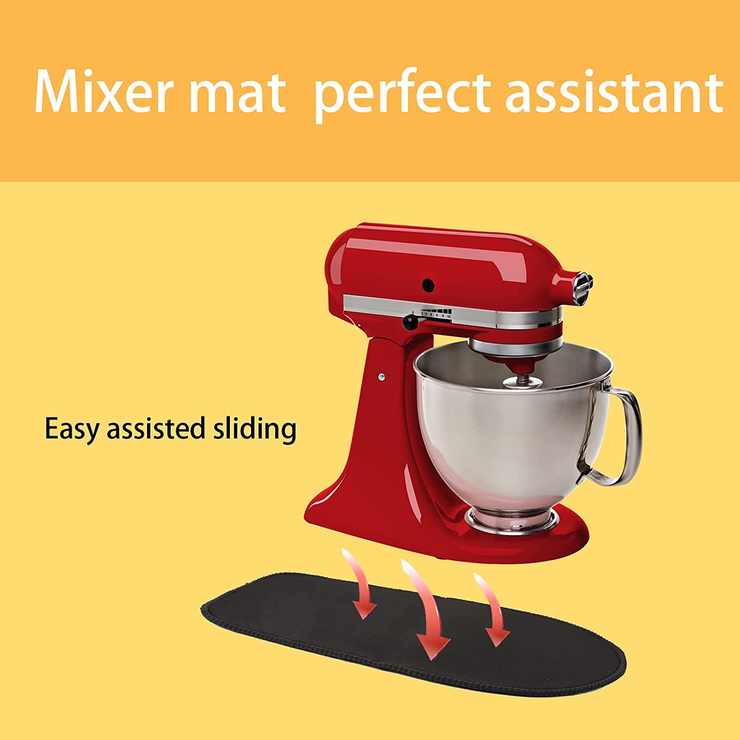 AMQTSLM Mixer Slider Mat, Sliding Mat for KitchenAid 4.5-5 Qt Tilt-Head Stand Mixer, Mixer Mover Sliding Pad, Kitchen Appliance Slider Mat, Kitchen Aid Mixer Assecories - image 5 of 7