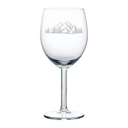 

Wine Glass Goblet Gift Mountain Forest Scene (10 oz)