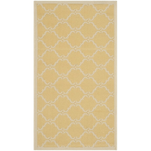 SAFAVIEH Outdoor CY6009-316 Courtyard Yellow / Beige Rug