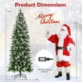 thumbnail image 3 of Gymax 7.5 FT Artificial Christmas Tree Pre-Lit Hinged Xmas Tree w/ 820 Flocked Frosted Tips, 3 of 10