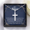 thumbnail image 3 of To My Niece Follow Your Instinct Cross Card Necklace w Stainless Steel Pendant, 3 of 7