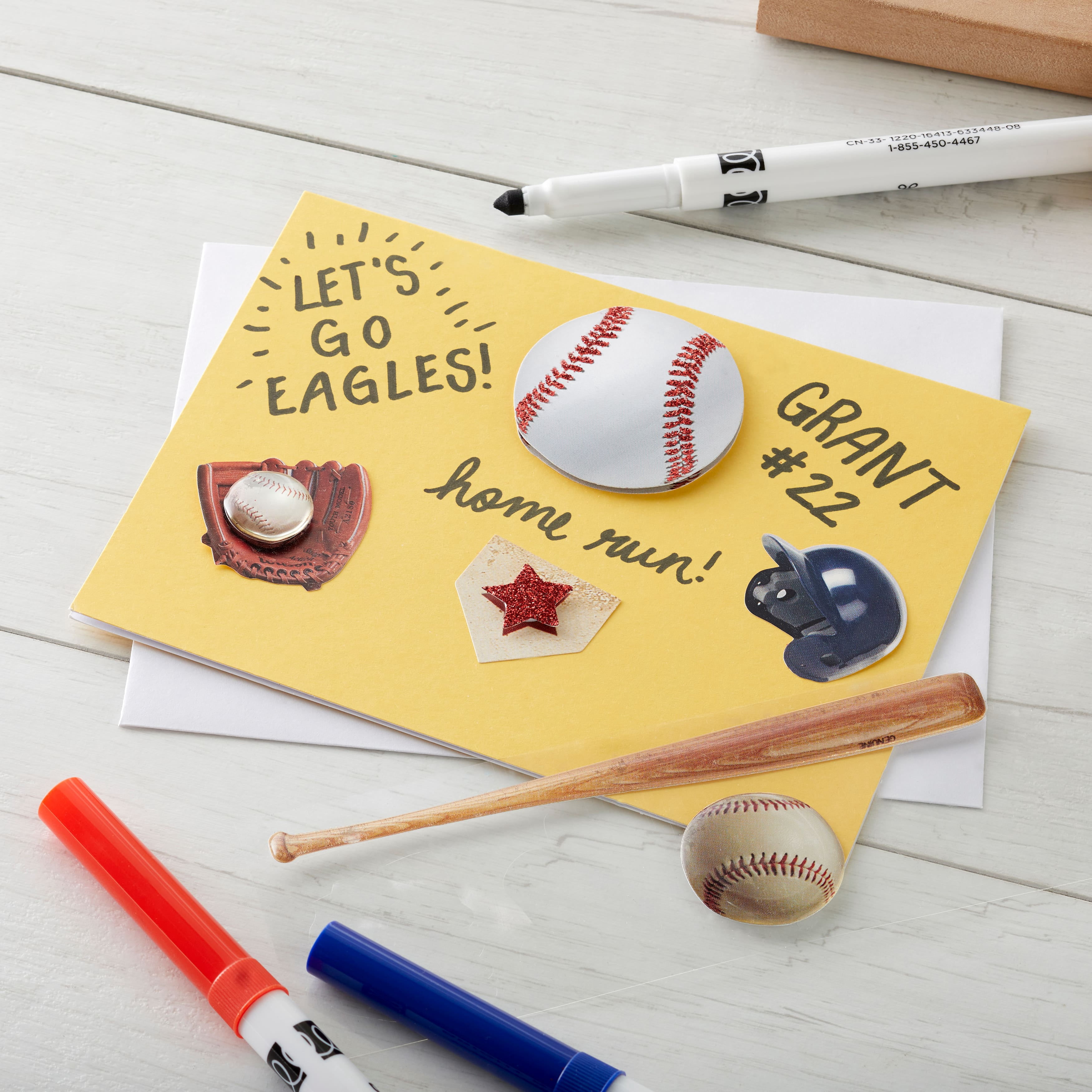 Recollections Baseball Icons Dimensional Stickers, 12 Pack