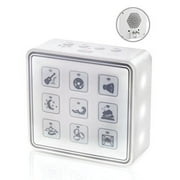 Portable & Compact Plug-in Nightlight White Noise Sound Machine-Relaxing Sleep Therapy for Adults & Baby w/9 Natural Sound Settings, Auto Timer, Headphone Jack & USB Cord - for Home & Travel (White)