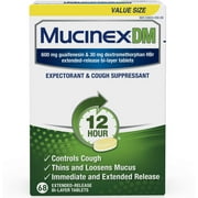 Mucinex DM Extended Release Bi-Layer Tablet, Expectorant & Cough Suppressant 68 ea