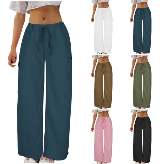 Oversized Sports Pants Women's Casual Daily Loose Fit Solid Color Lounge Pants Sweatpants Joggers Athleisure Wear Relaxation Gifts for Women | CSEONE,Army Green XL