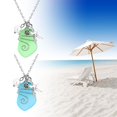 thumbnail image 3 of Collar con colgante de sirena y estrella de mar, cadena para clavícula, collar de perlas de cristal marino, 3 of 5