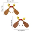 thumbnail image 6 of mdesiwst Dog Antler Headband Christmas Pet Costume Hairband Adjustable Headband with Bow Floppy Ears for Medium Large Dogs Holiday Party Dress-up, 6 of 8