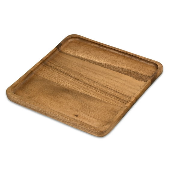 Kitchen Décor Rectangular Rain Tree Wooden 10-inch Serving Tray Snack Plate