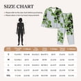 thumbnail image 4 of Balery Watercolor Green Leaves Conjunto de Pijama con Estampado para Mujer, Conjunto de Dos Piezas con Manga Larga, Ropa de Dormir Suave con Bolsillos, Pijamas Cómodos-X-Large, 4 of 7