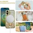 thumbnail image 2 of Funda magnética con purpurina para iPhone 17 [compatible con MagSafe], con brillantes diamantes de imitación y soporte, de lujo, a prueba de golpes y con protección para cámara, 2 of 6