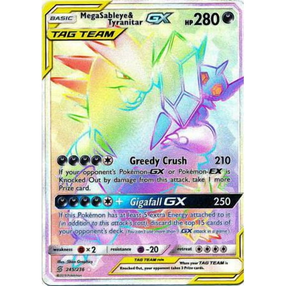 Pokemon Unified Minds Mega Sableye & Tyranitar GX #245