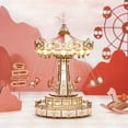thumbnail image 3 of ROBOTIME Swing Ride DIY Music Box 3D Wooden Puzzle,Gift for Birthday Children Adult, 3 of 4
