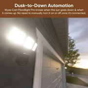 Wyze - Floodlight Camera Pro, 3000 Lumen LEDs, 180° Wide View, 2k HD Outdoor Wi-Fi Floodlight Home Security Camera - White